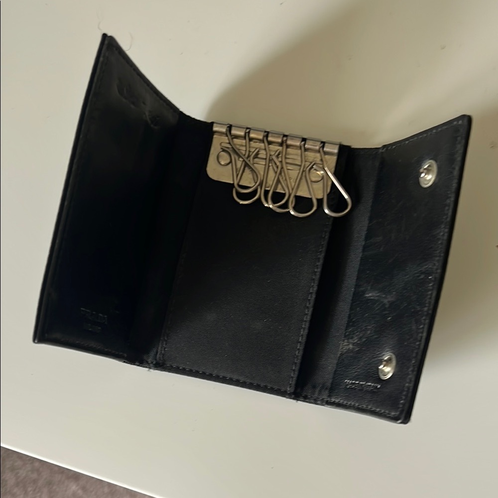 Authentic Vintage Prada Black Key & Card Holder Nylon - Picture 4 of 5